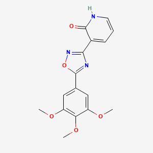 molecular formula C16H15N3O5 B11049133 3-[5-(3,4,5-trimethoxyphenyl)-1,2,4-oxadiazol-3-yl]pyridin-2(1H)-one 