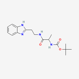 Carbamic acid, [2-[[2-(1H-1,3-benzimidazol-2-yl)ethyl]amino]-1-methyl-2-oxoethyl]-, 1,1-dimethylethyl ester