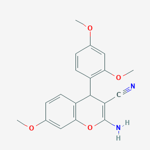 2-amino-4-(2,4-dimethoxyphenyl)-7-methoxy-4H-chromene-3-carbonitrile