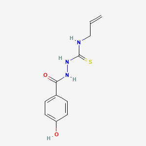 molecular formula C11H13N3O2S B11049174 Thiosemicarbazide, 1-allyl-4-(4-hydroxybenzoyl)- 