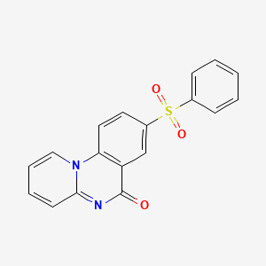 molecular formula C18H12N2O3S B11049200 8-(phenylsulfonyl)-6H-pyrido[1,2-a]quinazolin-6-one 