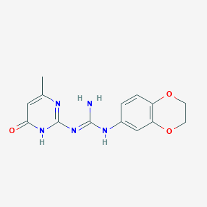 1-(2,3-Dihydro-1,4-benzodioxin-6-yl)-3-(4-methyl-6-oxo-1,6-dihydropyrimidin-2-yl)guanidine