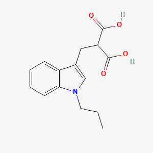 molecular formula C15H17NO4 B11049212 [(1-propyl-1H-indol-3-yl)methyl]propanedioic acid 