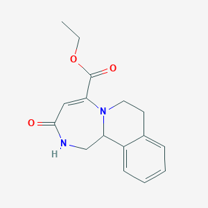 molecular formula C16H18N2O3 B11049268 Ethyl 3-oxo-1,2,3,7,8,12b-hexahydro[1,4]diazepino[2,1-a]isoquinoline-5-carboxylate 