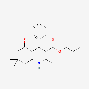 molecular formula C23H29NO3 B11049289 2-Methylpropyl 2,7,7-trimethyl-5-oxo-4-phenyl-1,4,5,6,7,8-hexahydroquinoline-3-carboxylate 