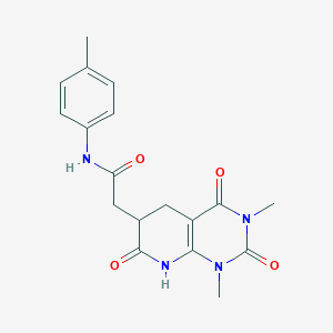 molecular formula C18H20N4O4 B11049300 2-(1,3-dimethyl-2,4,7-trioxo-1,2,3,4,5,6,7,8-octahydropyrido[2,3-d]pyrimidin-6-yl)-N-(4-methylphenyl)acetamide 