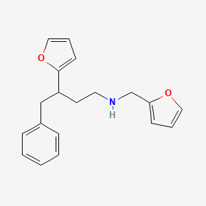 molecular formula C19H21NO2 B11049327 3-(furan-2-yl)-N-(furan-2-ylmethyl)-4-phenylbutan-1-amine 