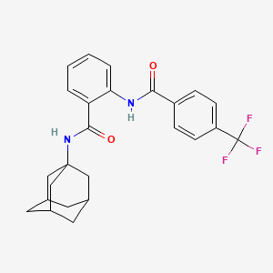 molecular formula C25H25F3N2O2 B11049333 N-1-adamantyl-2-{[4-(trifluoromethyl)benzoyl]amino}benzamide 