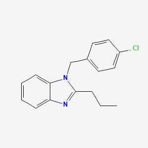 molecular formula C17H17ClN2 B11049386 1-(4-chlorobenzyl)-2-propyl-1H-benzimidazole 