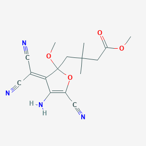 Methyl 4-[4-amino-5-cyano-3-(dicyanomethylidene)-2-methoxy-2,3-dihydrofuran-2-yl]-3,3-dimethylbutanoate