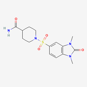 1-[(1,3-dimethyl-2-oxo-2,3-dihydro-1H-benzimidazol-5-yl)sulfonyl]piperidine-4-carboxamide