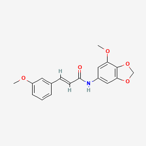 (2E)-N-(7-methoxy-1,3-benzodioxol-5-yl)-3-(3-methoxyphenyl)prop-2-enamide