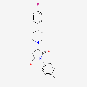 molecular formula C22H23FN2O2 B11049429 3-[4-(4-Fluorophenyl)piperidin-1-yl]-1-(4-methylphenyl)pyrrolidine-2,5-dione 