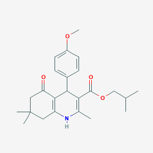 molecular formula C24H31NO4 B11049434 Isobutyl 4-(4-methoxyphenyl)-2,7,7-trimethyl-5-oxo-1,4,5,6,7,8-hexahydro-3-quinolinecarboxylate 