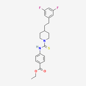 Ethyl 4-[({4-[2-(3,5-difluorophenyl)ethyl]piperidin-1-yl}carbonothioyl)amino]benzoate