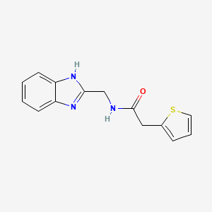 N-(1H-benzimidazol-2-ylmethyl)-2-(thiophen-2-yl)acetamide