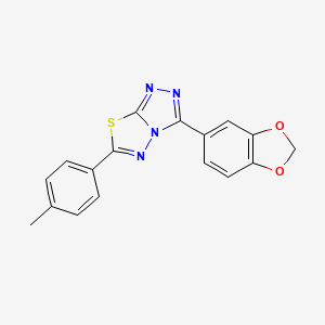 3-(1,3-Benzodioxol-5-yl)-6-(4-methylphenyl)[1,2,4]triazolo[3,4-b][1,3,4]thiadiazole