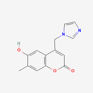 6-Hydroxy-4-(imidazol-1-ylmethyl)-7-methylchromen-2-one