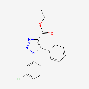 molecular formula C17H14ClN3O2 B11049534 ethyl 1-(3-chlorophenyl)-5-phenyl-1H-1,2,3-triazole-4-carboxylate 