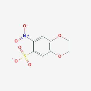 molecular formula C8H6NO7S- B11049537 7-Nitro-2,3-dihydro-1,4-benzodioxine-6-sulfonate 