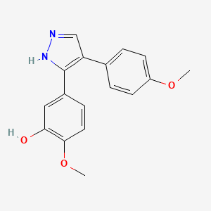 molecular formula C17H16N2O3 B11049561 2-methoxy-5-[4-(4-methoxyphenyl)-1H-pyrazol-5-yl]phenol 