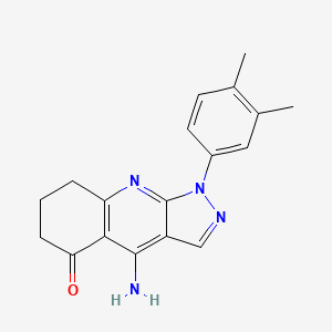 4-Amino-1-(3,4-dimethylphenyl)-1H,5H,6H,7H,8H-pyrazolo[3,4-B]quinolin-5-one