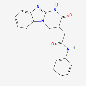 2-(2-oxo-1,2,3,4-tetrahydropyrimido[1,2-a]benzimidazol-3-yl)-N-phenylacetamide