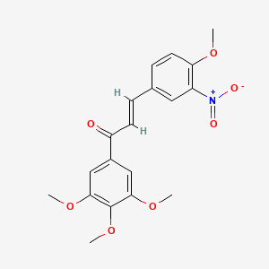 molecular formula C19H19NO7 B11049571 (E)-3-(4-methoxy-3-nitrophenyl)-1-(3,4,5-trimethoxyphenyl)prop-2-en-1-one 