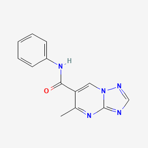 molecular formula C13H11N5O B11049601 5-methyl-N-phenyl[1,2,4]triazolo[1,5-a]pyrimidine-6-carboxamide 