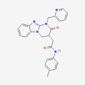 N-(4-methylphenyl)-2-[2-oxo-1-(pyridin-2-ylmethyl)-1,2,3,4-tetrahydropyrimido[1,2-a]benzimidazol-3-yl]acetamide