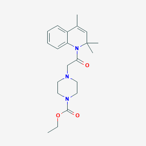 ethyl 4-[2-oxo-2-(2,2,4-trimethylquinolin-1(2H)-yl)ethyl]piperazine-1-carboxylate