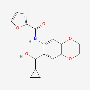 N-{7-[cyclopropyl(hydroxy)methyl]-2,3-dihydro-1,4-benzodioxin-6-yl}furan-2-carboxamide