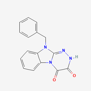 molecular formula C16H12N4O2 B11049657 [1,2,4]Triazino[4,3-a][1,3]benzimidazole-3,4-dione, 2,10-dihydro-10-(phenylmethyl)- 