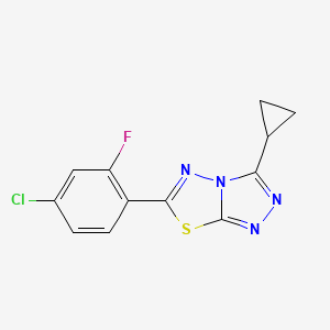 6-(4-Chloro-2-fluorophenyl)-3-cyclopropyl[1,2,4]triazolo[3,4-b][1,3,4]thiadiazole