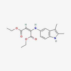 diethyl (2E)-2-[(2,3-dimethyl-1H-indol-5-yl)amino]but-2-enedioate