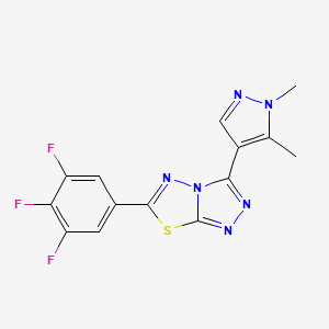 3-(1,5-dimethyl-1H-pyrazol-4-yl)-6-(3,4,5-trifluorophenyl)[1,2,4]triazolo[3,4-b][1,3,4]thiadiazole