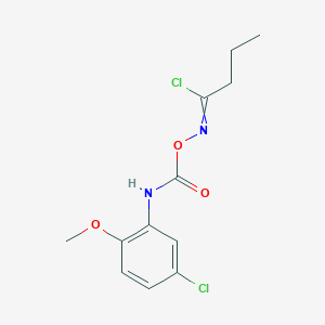 molecular formula C12H14Cl2N2O3 B11049787 N-{[(5-chloro-2-methoxyphenyl)carbamoyl]oxy}butanimidoyl chloride 