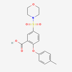 2-(4-Methylphenoxy)-5-(morpholin-4-ylsulfonyl)benzoic acid