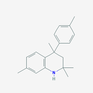 molecular formula C20H25N B11049875 2,2,4,7-Tetramethyl-4-(4-methylphenyl)-1,2,3,4-tetrahydroquinoline 