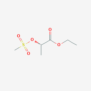 molecular formula C6H12O5S B110499 2-甲磺酰氧基丙酸乙酯 (2S)- CAS No. 63696-99-1