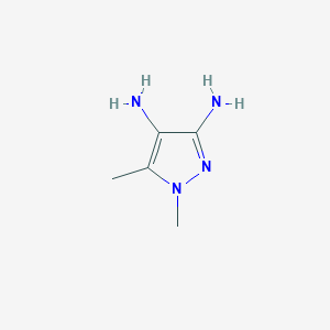 molecular formula C5H10N4 B11049901 1,5-Dimethyl-1H-pyrazole-3,4-diamine 