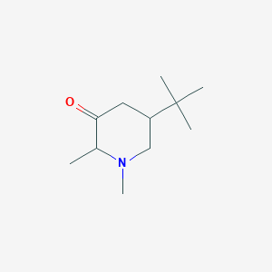 molecular formula C11H21NO B11049912 5-Tert-butyl-1,2-dimethylpiperidin-3-one 