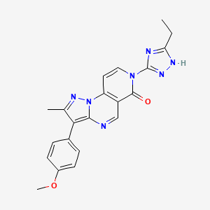 7-(5-ethyl-4H-1,2,4-triazol-3-yl)-3-(4-methoxyphenyl)-2-methylpyrazolo[1,5-a]pyrido[3,4-e]pyrimidin-6(7H)-one