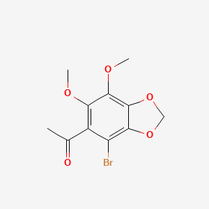 molecular formula C11H11BrO5 B11049925 1-(4-Bromo-6,7-dimethoxy-1,3-benzodioxol-5-yl)ethanone 