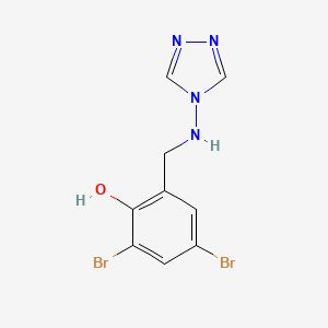 molecular formula C9H8Br2N4O B11049957 2,4-dibromo-6-[(4H-1,2,4-triazol-4-ylamino)methyl]phenol 