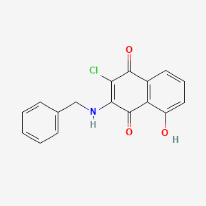 molecular formula C17H12ClNO3 B11049984 3-(Benzylamino)-2-chloro-5-hydroxynaphthoquinone 