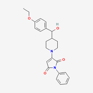 3-{4-[(4-ethoxyphenyl)(hydroxy)methyl]piperidin-1-yl}-1-phenyl-1H-pyrrole-2,5-dione