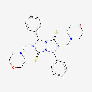 2,6-bis(morpholin-4-ylmethyl)-3,7-diphenyltetrahydro-1H,5H-[1,2,4]triazolo[1,2-a][1,2,4]triazole-1,5-dithione