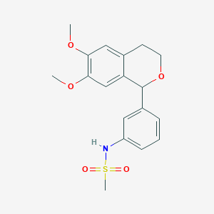 N-[3-(6,7-dimethoxy-3,4-dihydro-1H-isochromen-1-yl)phenyl]methanesulfonamide