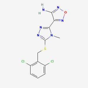 4-{5-[(2,6-dichlorobenzyl)sulfanyl]-4-methyl-4H-1,2,4-triazol-3-yl}-1,2,5-oxadiazol-3-amine